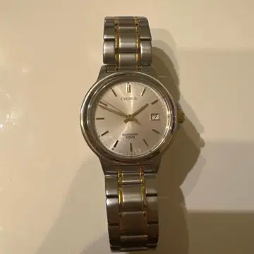 컨디션 최상 CYGNUS 쿼츠 손목시계 실버/골드