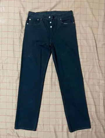 블랙 데님 팬츠