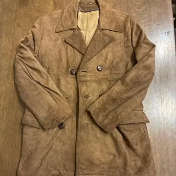 브라운 스웨이드 더블 브레스트 자켓