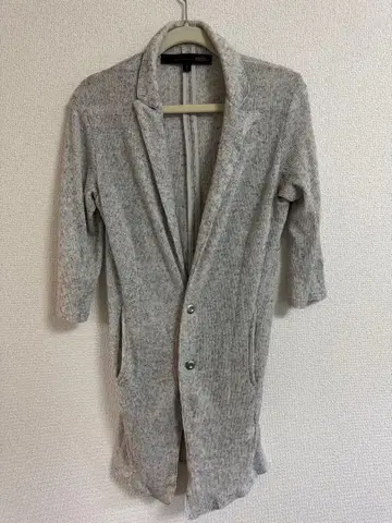 그레이 3/4 소매 가디건