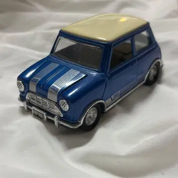 미니쿠퍼 큰 12cm 블루 화이트 풀백카 정크