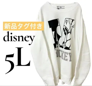 새상품 Disney 화이트 트레이닝복 빅 사이즈 5L 미키 속기모
