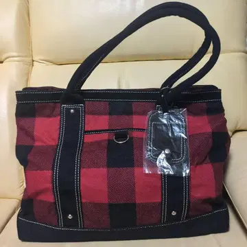 유니클로 버팔로 체크 패턴 토트백 데드스탁