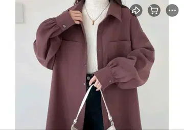 오버사이즈 와인 레드 셔츠