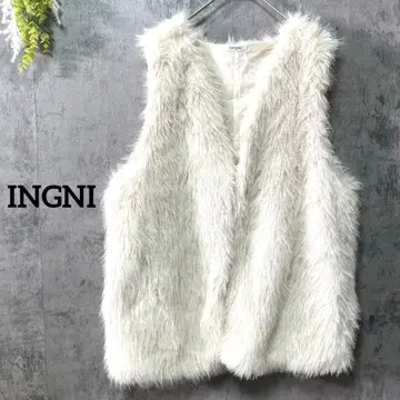 잉그 퍼 베스트 인조 모피 겉옷 레이어드 가을/겨울 따뜻한 페미닌 M