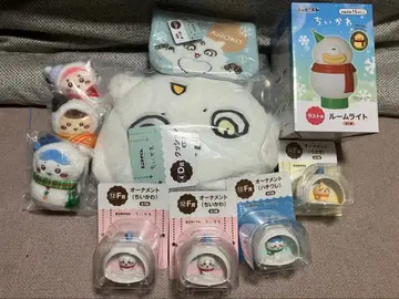 치이카와 (먼작귀) 에니마이 복권 봉제 인형 룸 라이트 파우치 세트