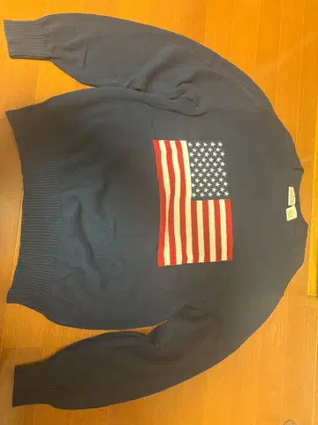 Eddy Blue 미국 국기 스웨터 네이비