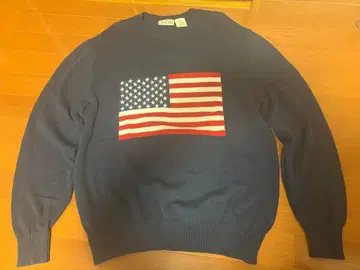 Eddy Blue 미국 국기 스웨터 네이비