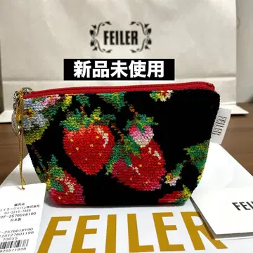 [ 미사용 새상품 ] FEILER 페이러 스트로베리 필드 보트형 파우치