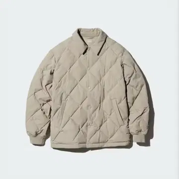유니클로 완판템 퍼프 테크 퀼팅 자켓 베이지 코트