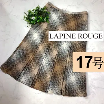 라핀 루즈 17호 체크 종아리 기장 스커트 4L