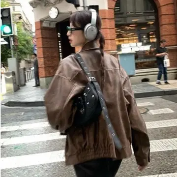 [ ALMO ] 가죽 블루종 M 사이즈 라이더스 빈티지풍