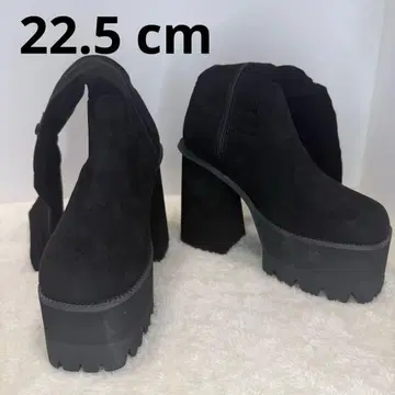 컨디션 최상 EMODA 스웨이드 롱 부츠 블랙 22.5