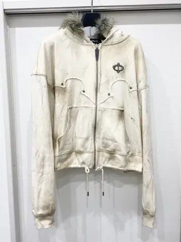 새상품급 SKOOT 스쿠트 퍼 후디 화이트 후드티 M 사이즈