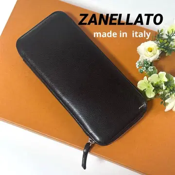 [ 새상품급 ] ZANELLATO 세로형 라운드 지퍼 장지갑 wallet