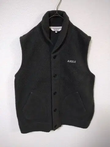 에이글 보아 베스트 남성용 M 그레이 색상 하이넥 단추식 폴리에스테르