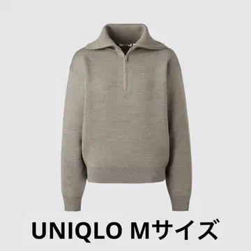 [ 새상품급 ] UNIQLO 더블 페이스 하프 지퍼 스웨터 M 사이즈
