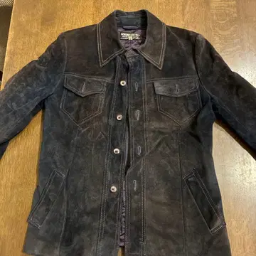 천연 가죽 블랙 자켓