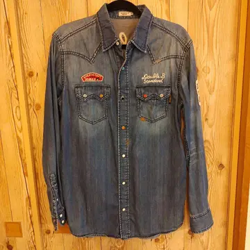 DOUBLE.B 데님 셔츠 긴팔 라이트 블루