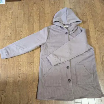 후드 부착 가디건 모카 브라운 M 사이즈