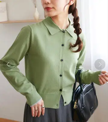 [ DISCOAT ] 모찌모찌 카라 달린 가디건