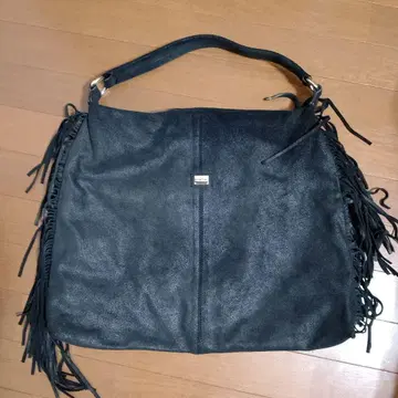 ANNA RITA N 블랙 프린지 숄더백 ITALIA