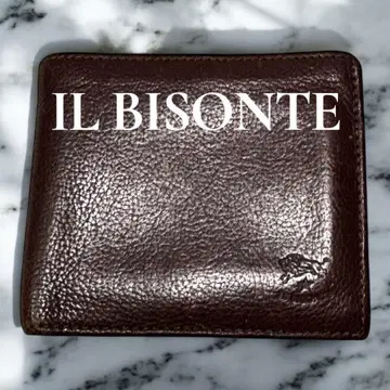 새상품급 IL BISONTE 브라운 가죽 접이식 지갑 가격 인하 중