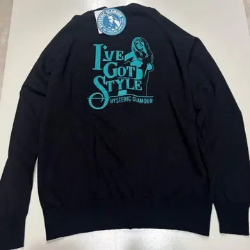 택 포함 새상품 니트 블루종 자수 걸 L