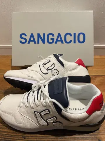 SANGACIO 스니커즈 화이트/네이비/레드/28cm
