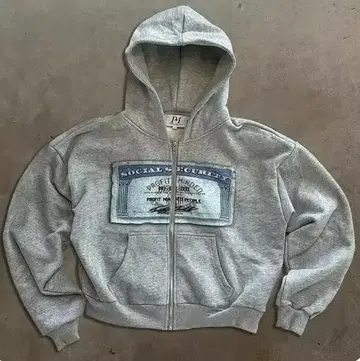 y2k opium 그레이 집업 후디