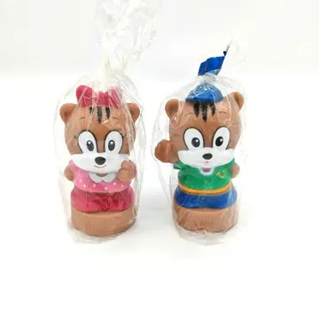 [ 미사용 ] 우체국 유짱 아이짱 저금통 2체 세트 쇼와 레트로 당시물