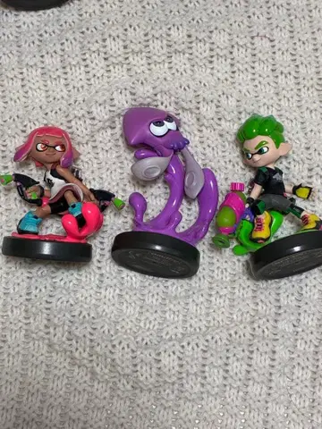 스프라툰 amiibo 3체 세트 오징어 소녀 오징어 소년 오징어