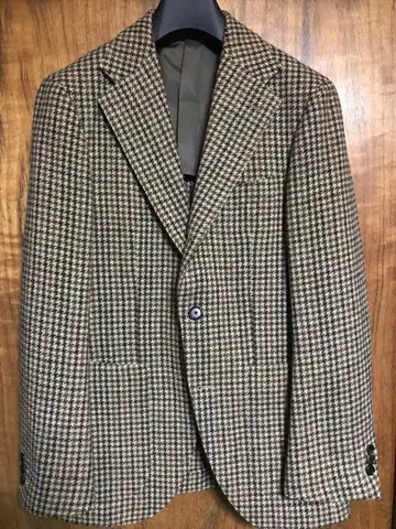 SHIPS MOON 건클럽 체크 트위드 자켓 46 사이즈