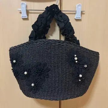 [새상품급] TOBECHIC 투 비 시크 바스켓백 프릴 꽃 펄