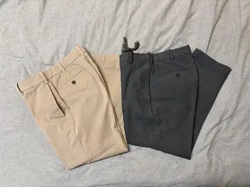 유니클로 베이지 다크 그레이 슬랙스 2세트