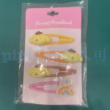 푸딩 헤어 클립 세트 헤어핀 퓨로 산리오