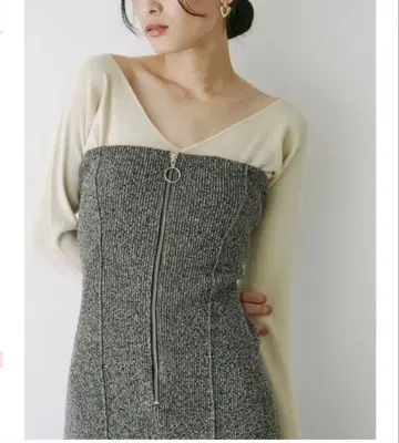 LAGUNAMOON 2way 롱 니트 원피스 M 그레이