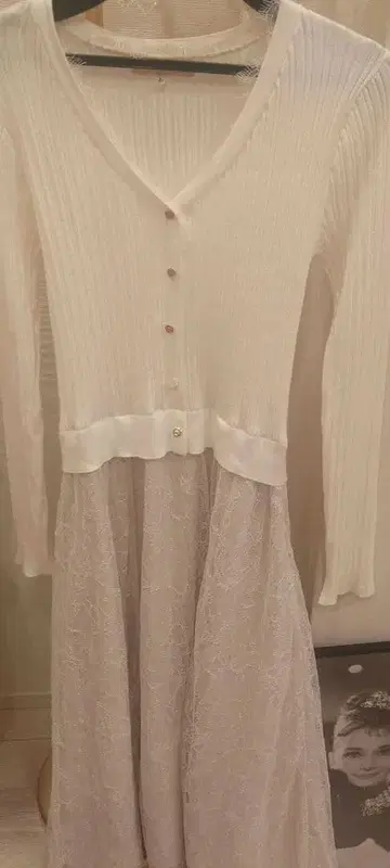 Apuweiser-riche 레이스 트리밍 도킹 원피스