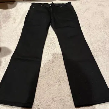 IRON HEART 21oz 블랙 부츠컷 데님 W33 L34