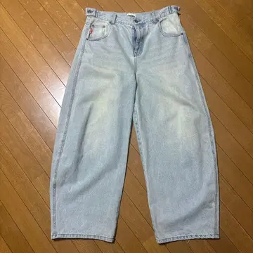 9090 라이트 블루 데님 배기 데님