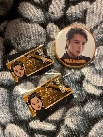 EXILE TAKAHIRO 가챠 파티 3종 세트 씰 캔 배지