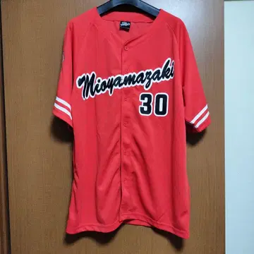 미오야마자키 베이스볼 유니폼풍 셔츠