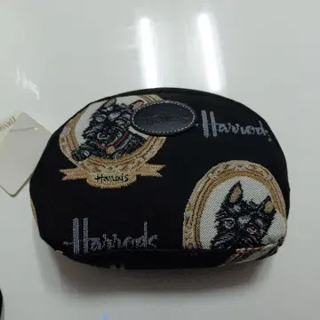 Harrods 강아지 디자인 캔버스 파우치