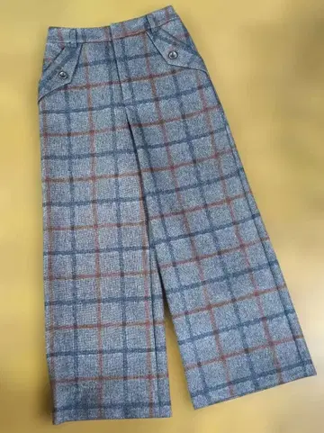 새상품 코타케 마사루 Vim up 체크 무늬 와이드 팬츠