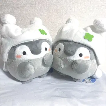 코우펜짱 솜사탕 폼폼 모자 BIG 봉제 인형 2개 세트