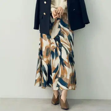 추상 패턴 머메이드 스커트