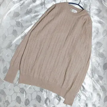 Pearls&Cashmere 니트 케이블 짜임 캐시미어 100% XL