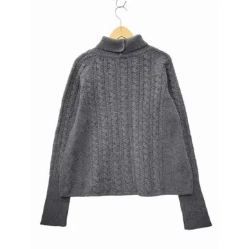 THE SHINZONE 그레이 터틀 플레어 니트 케이블 무늬