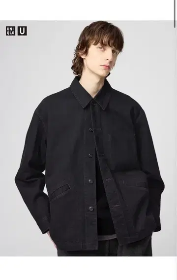 유니클로 U 오버사이즈 컬러 데님 자켓 S 사이즈