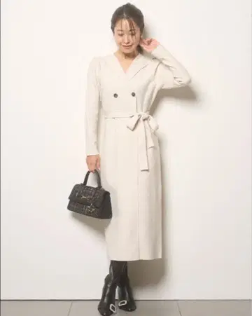 CELFORD 트렌치풍 니트 원피스